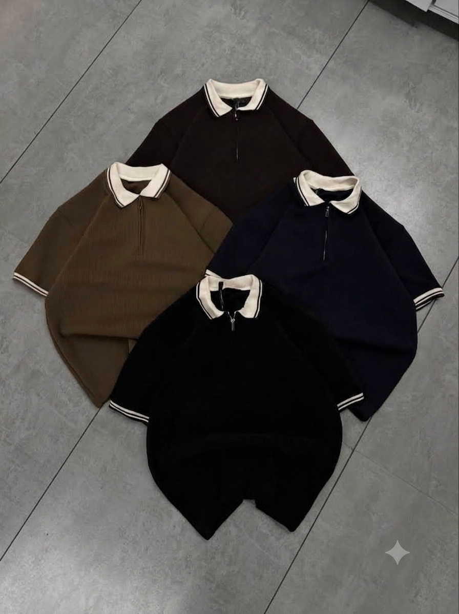 Men’s Classic Contrast Collar Polo T-Shirt