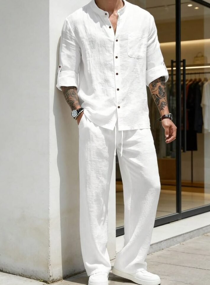 Italian Pure Linen Relaxed Fit Pants